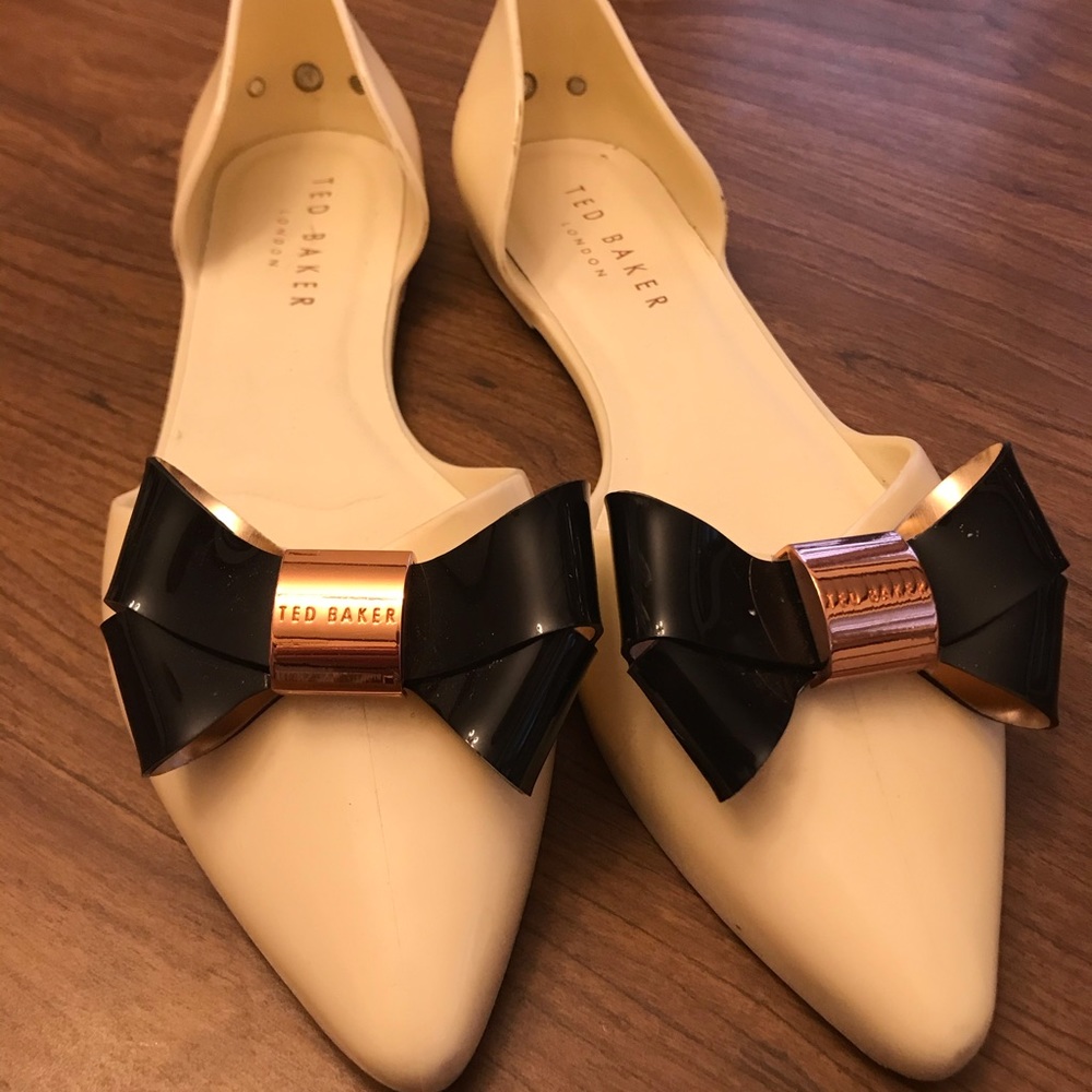 Ted Baker loop bow cut out jelly slipper
